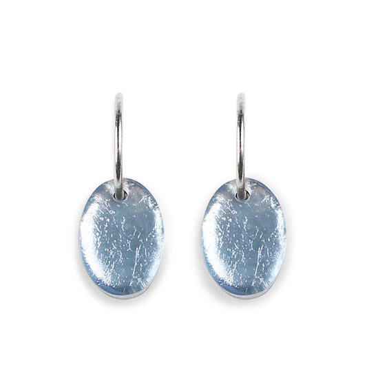 Glacier Oval Echo Creole Earrings | The Jewellery Stop