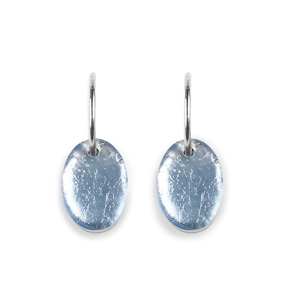 Glacier Oval Echo Creole Earrings | The Jewellery Stop