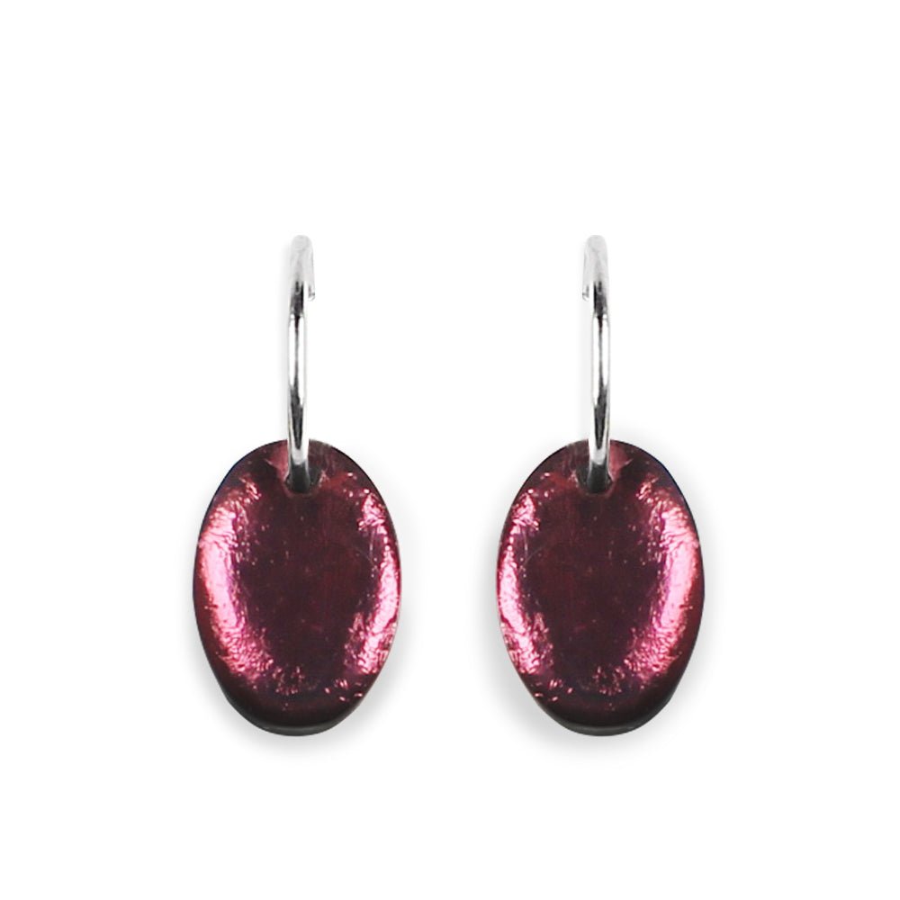 Rainbow Oval Echo Creole Earrings | The Jewellery Stop