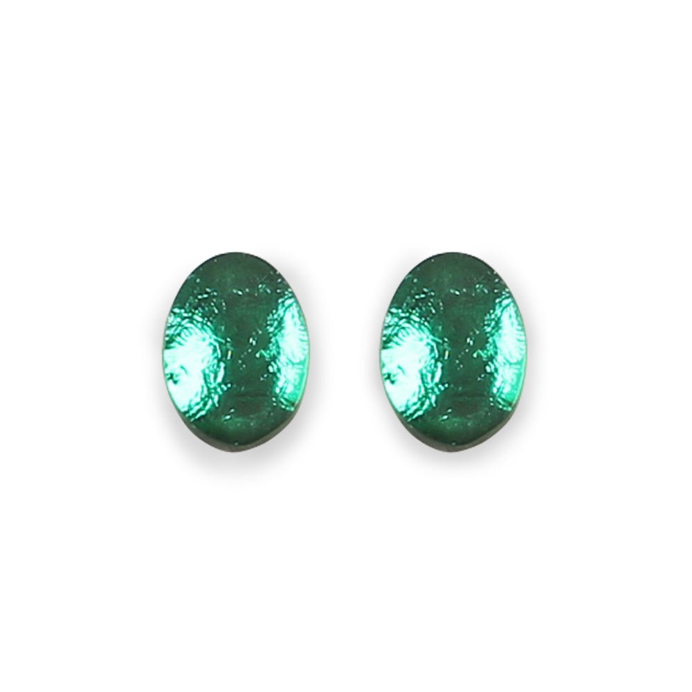 Emerald Oval Echo Stud Earrings | The Jewellery Stop