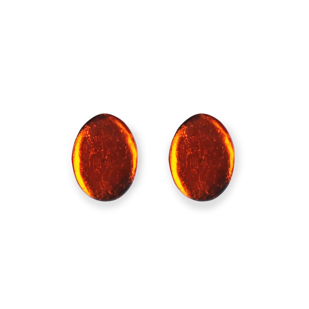Spice Oval Echo Stud Earrings | The Jewellery Stop