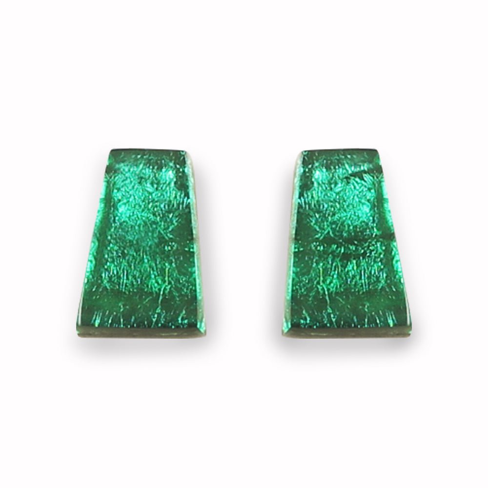 Emerald Aztec Stud Earrings | The Jewellery Stop