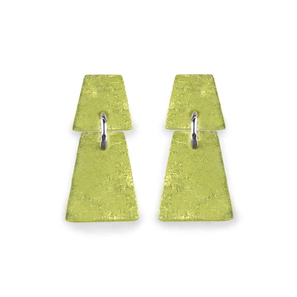 Lime Aztec Dangle Stud Earrings | The Jewellery Stop