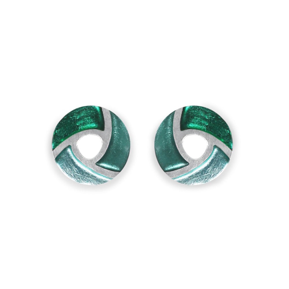 Emerald Trisceli Stud Earrings | The Jewellery Stop
