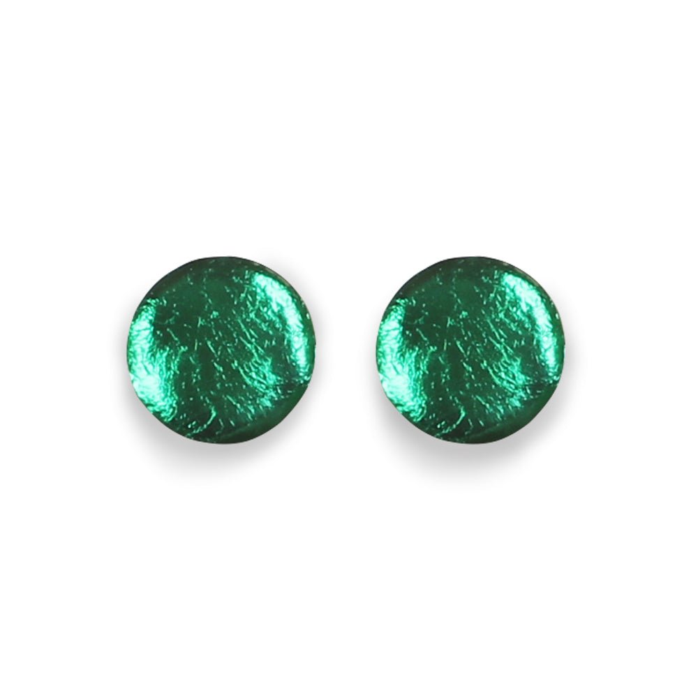 Emerald Classic Circles Stud Earrings | The Jewellery Stop