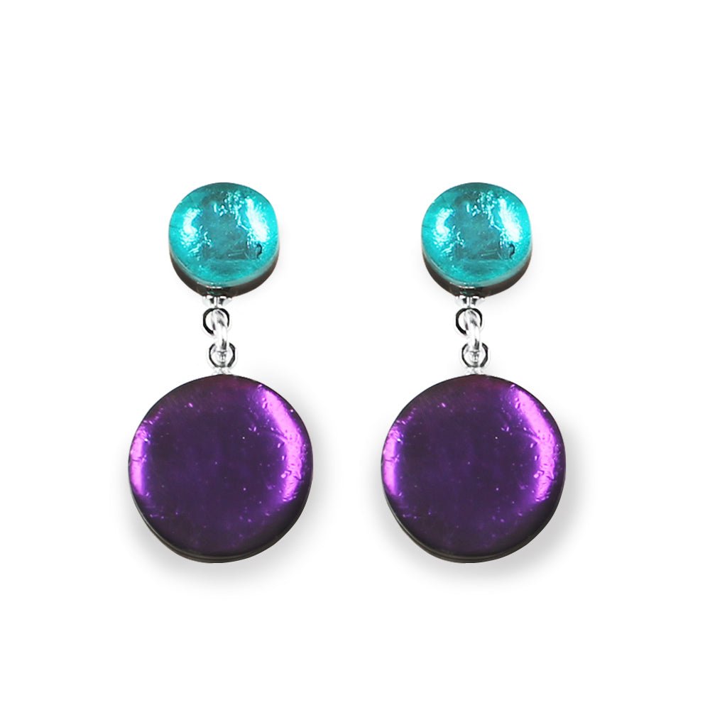 Peacock Classic Circle Dangle Stud Earrings | The Jewellery Stop