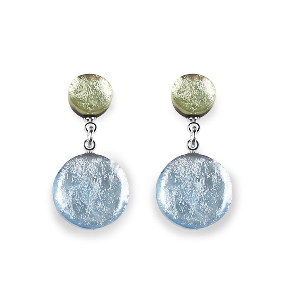 Pear Classic Circle Dangle Stud Earrings | The Jewellery Stop