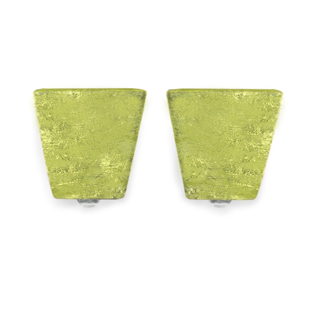 Lime Aztec Clip Earrings | The Jewellery Stop
