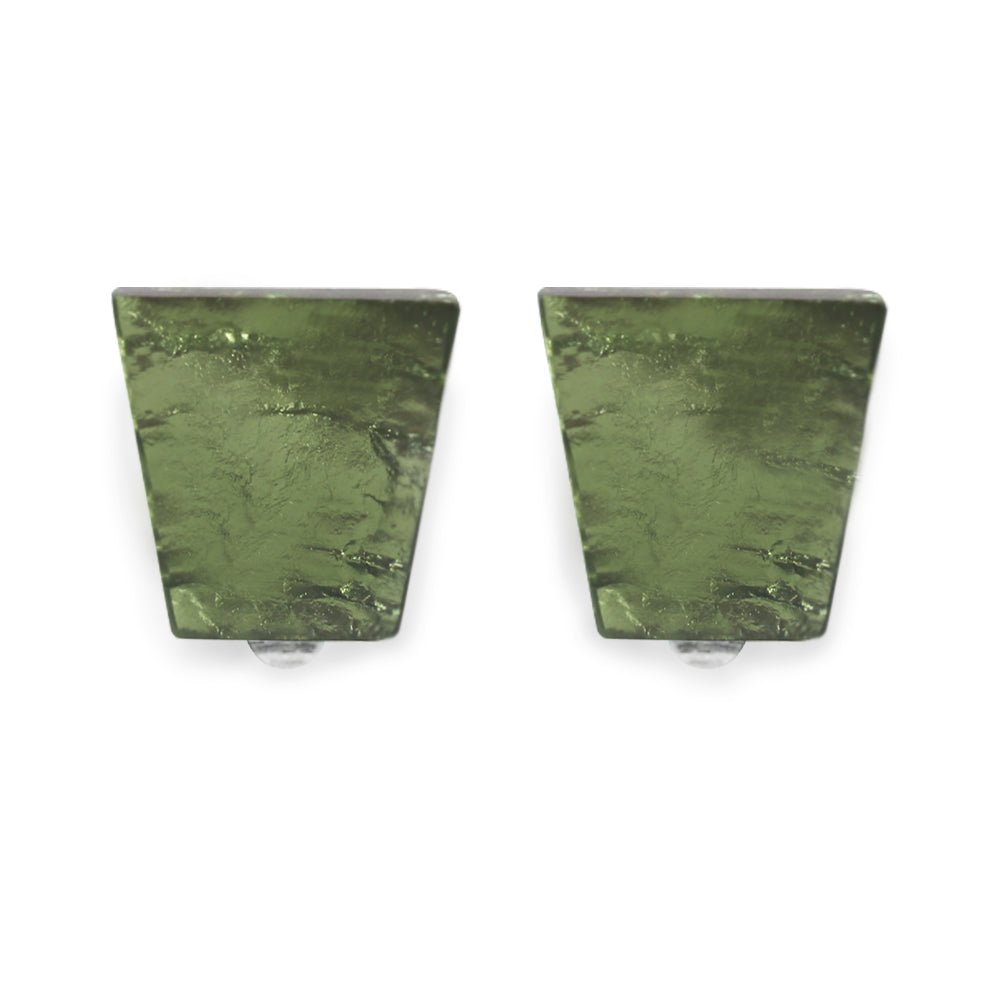 Moss Aztec Clip Earrings | The Jewellery Stop
