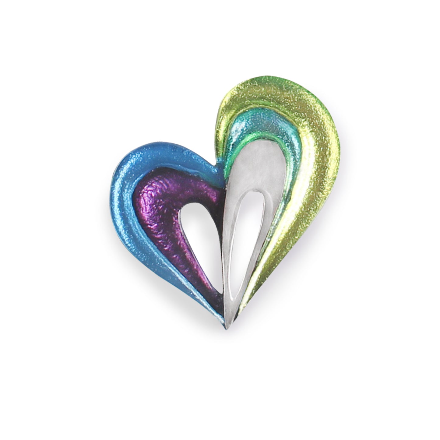 Kingfisher Heart Loop Brooch | The Jewellery Stop