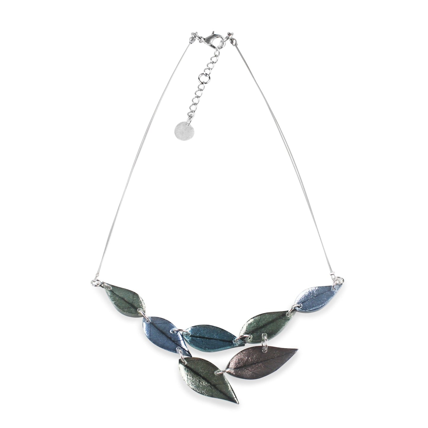 Pear Skeletal Leaf Combi Necklace | The Jewellery Stop