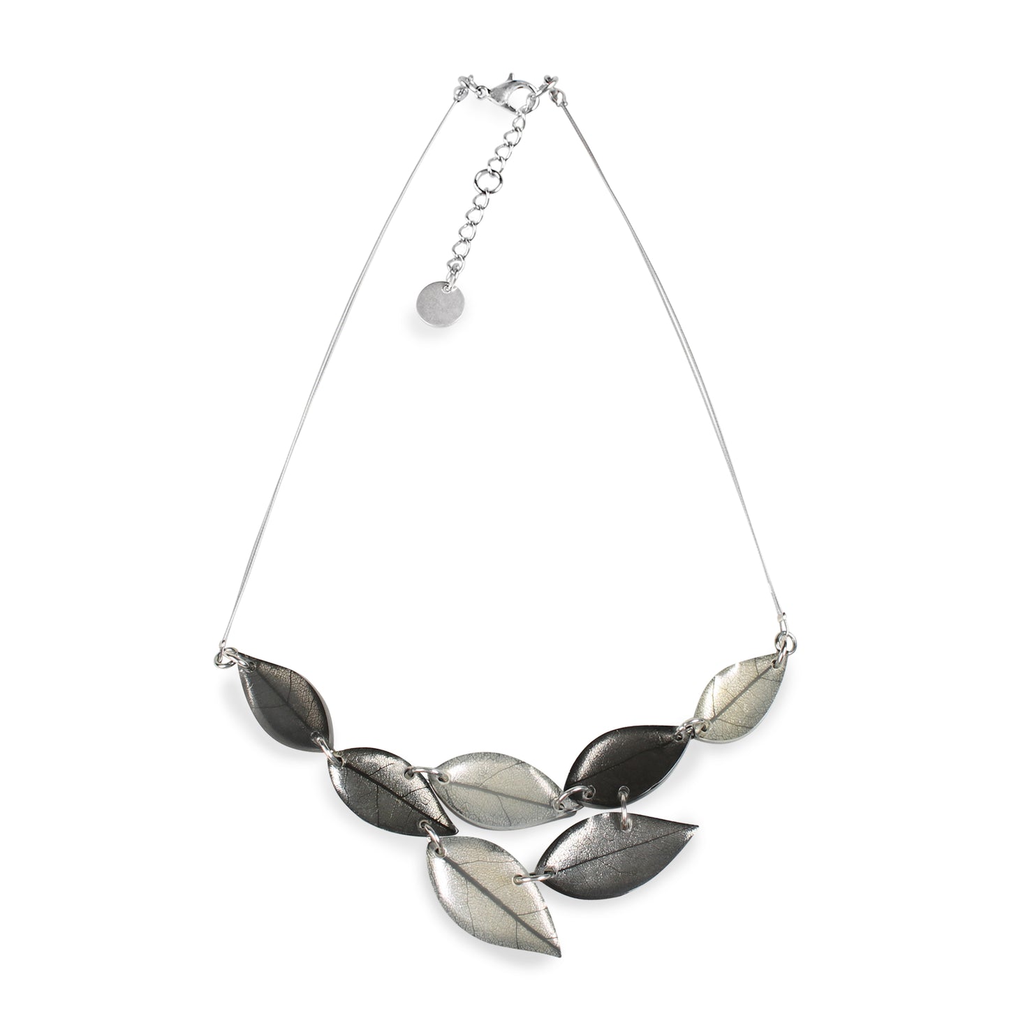 Silhouette Skeletal Leaf Combi Necklace | The Jewellery Stop