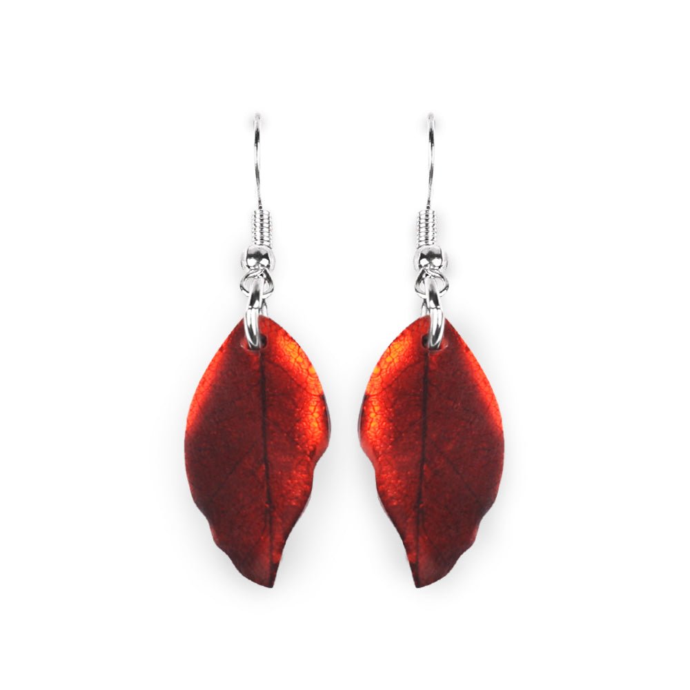 Trifle Skeletal Leaf Combi Fish Hook Earrings | The Jewellery Stop