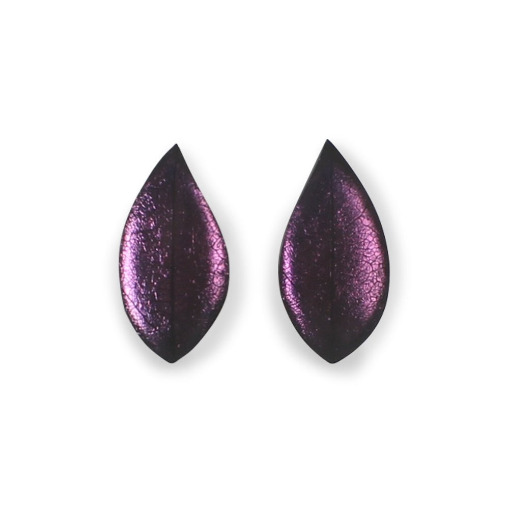 Kingfisher Skeletal Leaf Combi Clip Earrings | The Jewellery Stop