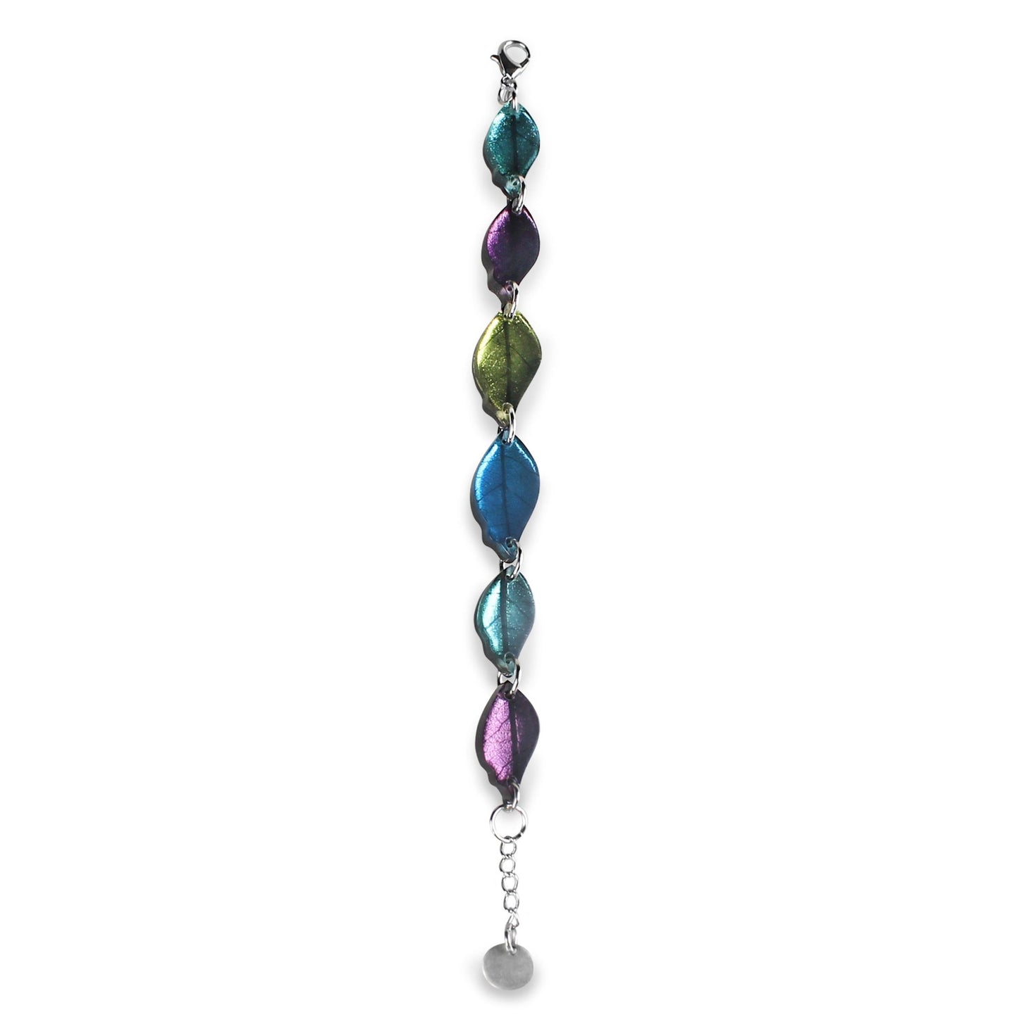Kingfisher Skeletal Leaf Combi Bracelet | The Jewellery Stop