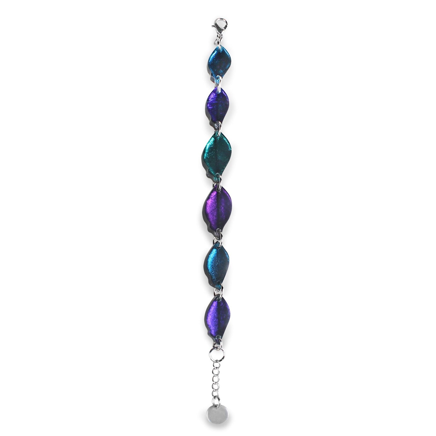 Peacock Skeletal Leaf Combi Bracelet | The Jewellery Stop