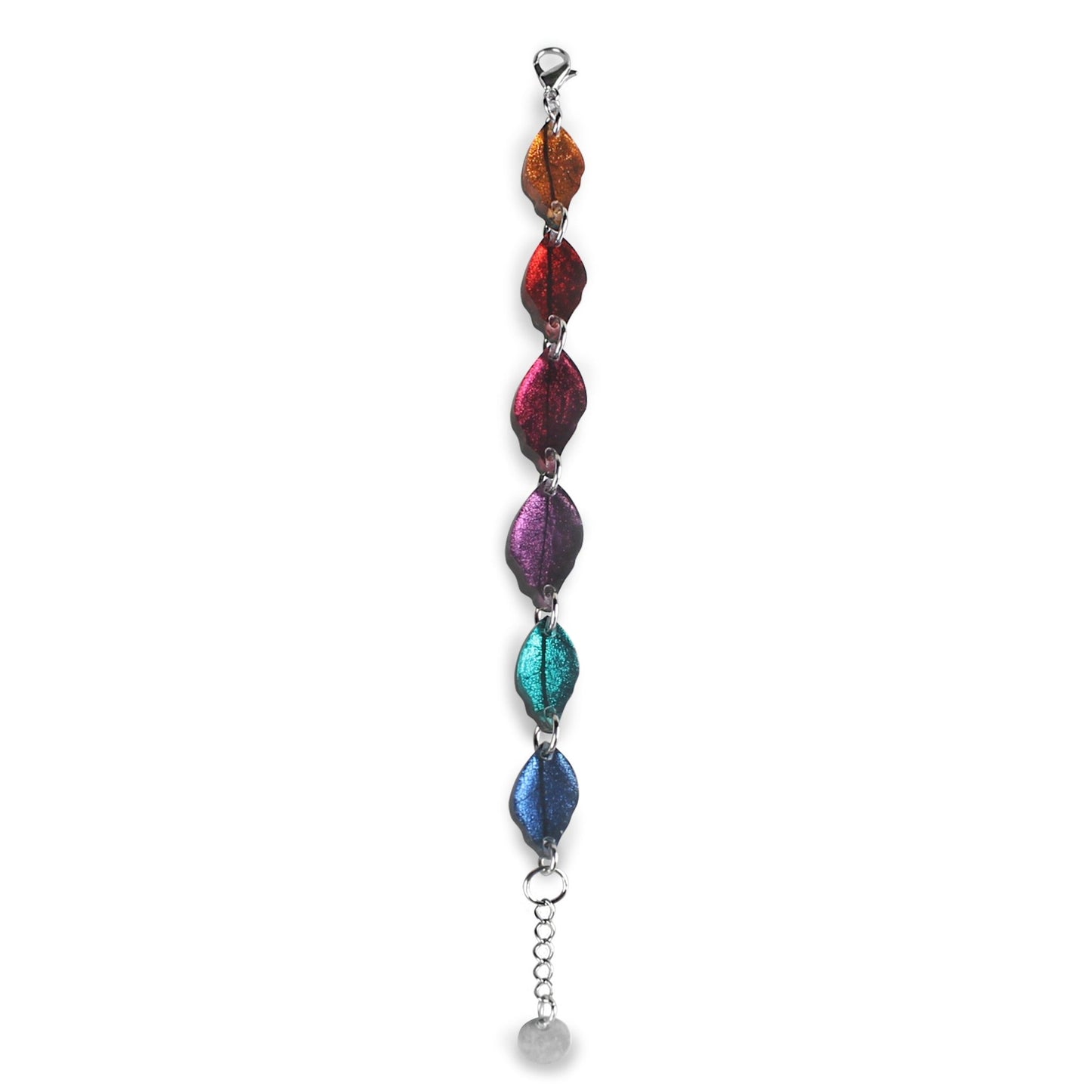 Rainbow Skeletal Leaf Combi Bracelet | The Jewellery Stop