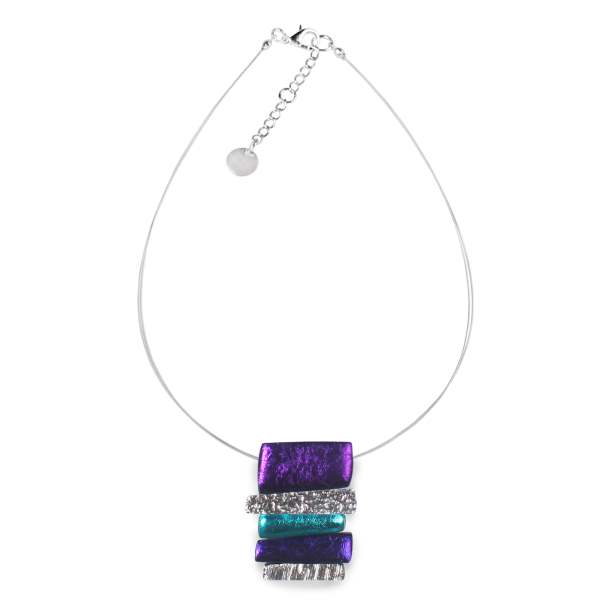 Peacock Textured Stack Pendant on Wire | The Jewellery Stop