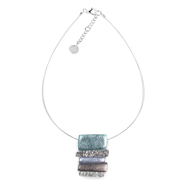 Pear Textured Stack Pendant on Wire | The Jewellery Stop