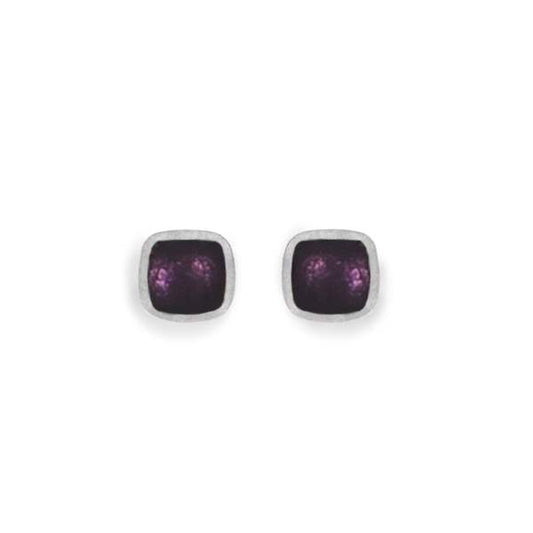 Purple Textured Stack Stud Earrings | The Jewellery Stop