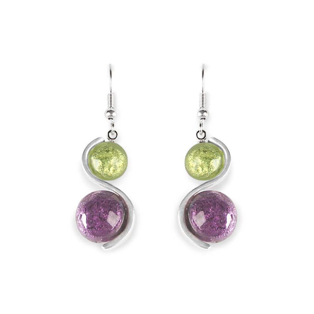 Kingfisher Bubble Fish Hook Earrings | The Jewellery Stop