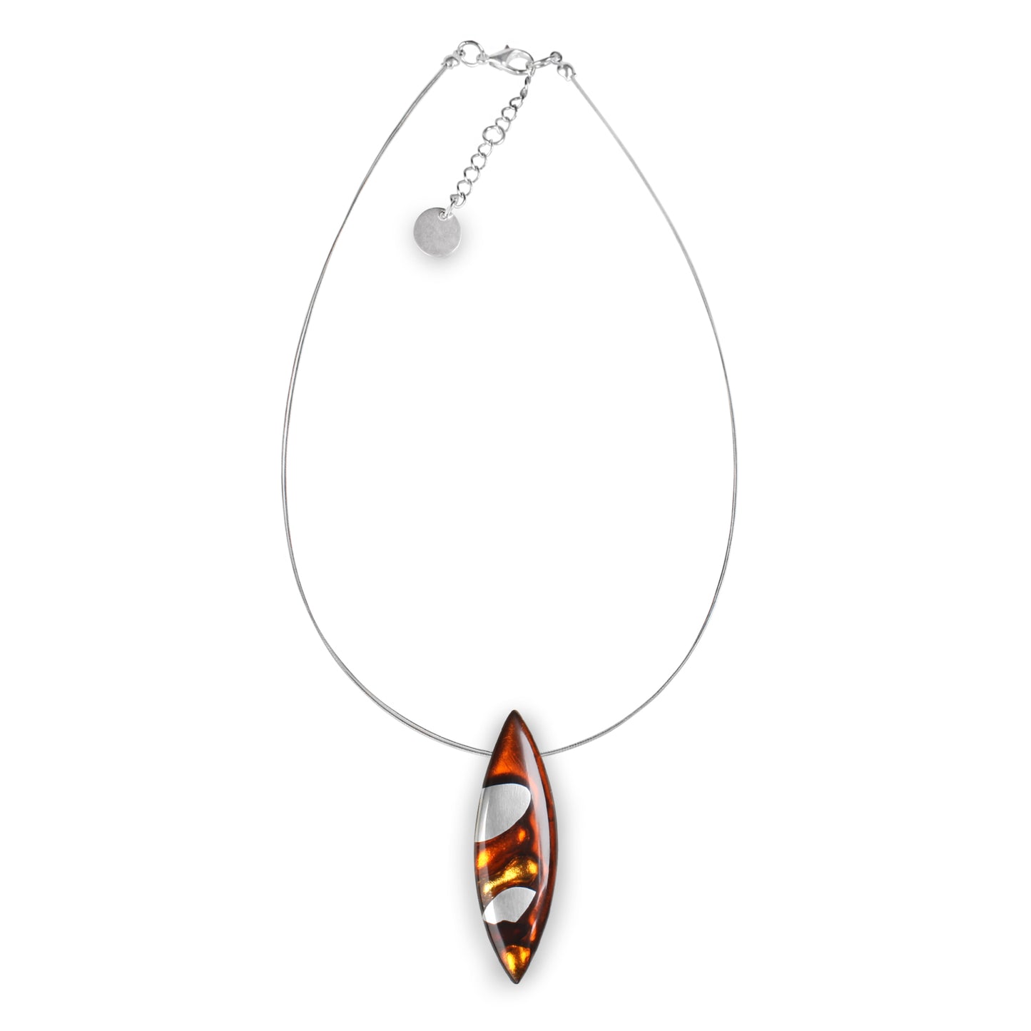 Paprika Pointed Pebble Mix Pendant | The Jewellery Stop