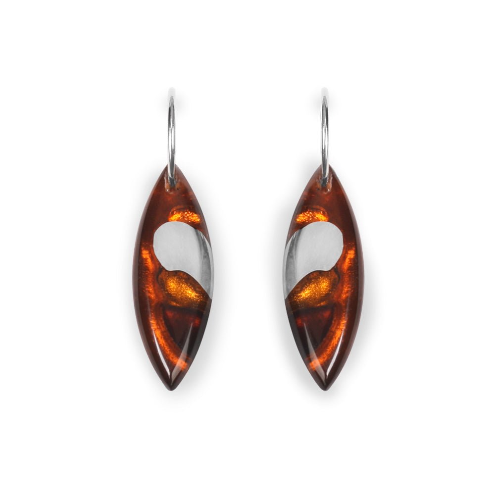 Paprika Pointed Pebble Mix Creole Earrings | The Jewellery Stop