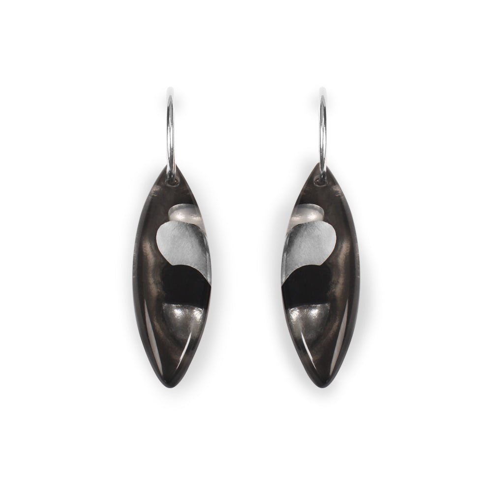 Silhouette Pointed Pebble Mix Creole Earrings | The Jewellery Stop