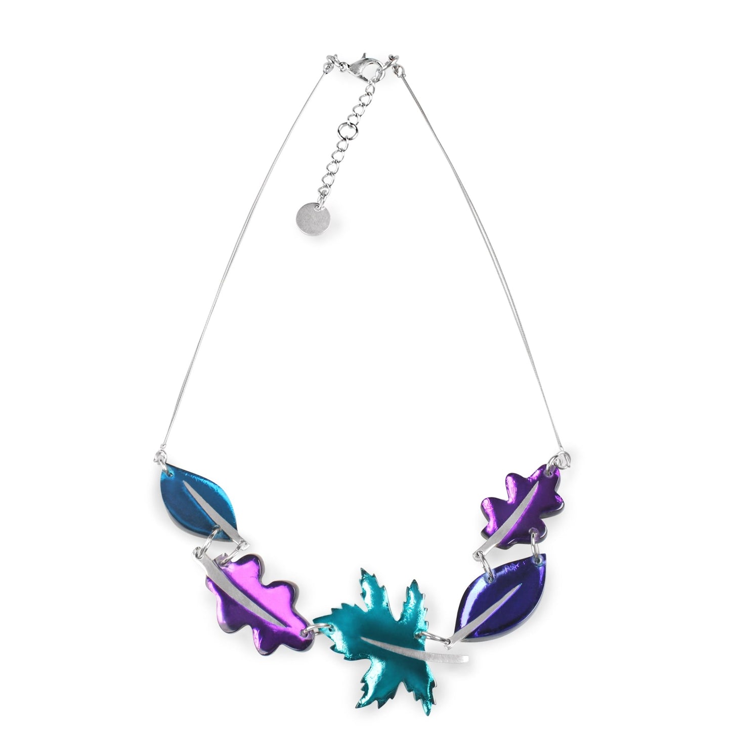 Peacock Assorted Leaf Combi Necklace | The Jewellery Stop