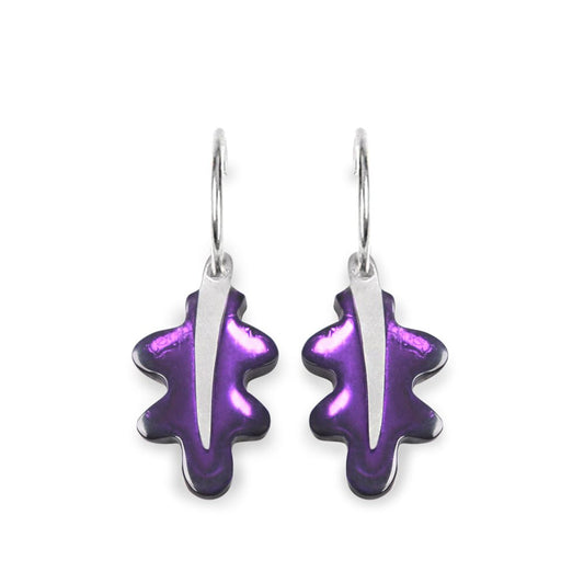 Peacock Assorted Leaf Oak Creole Earrings | The Jewellery Stop