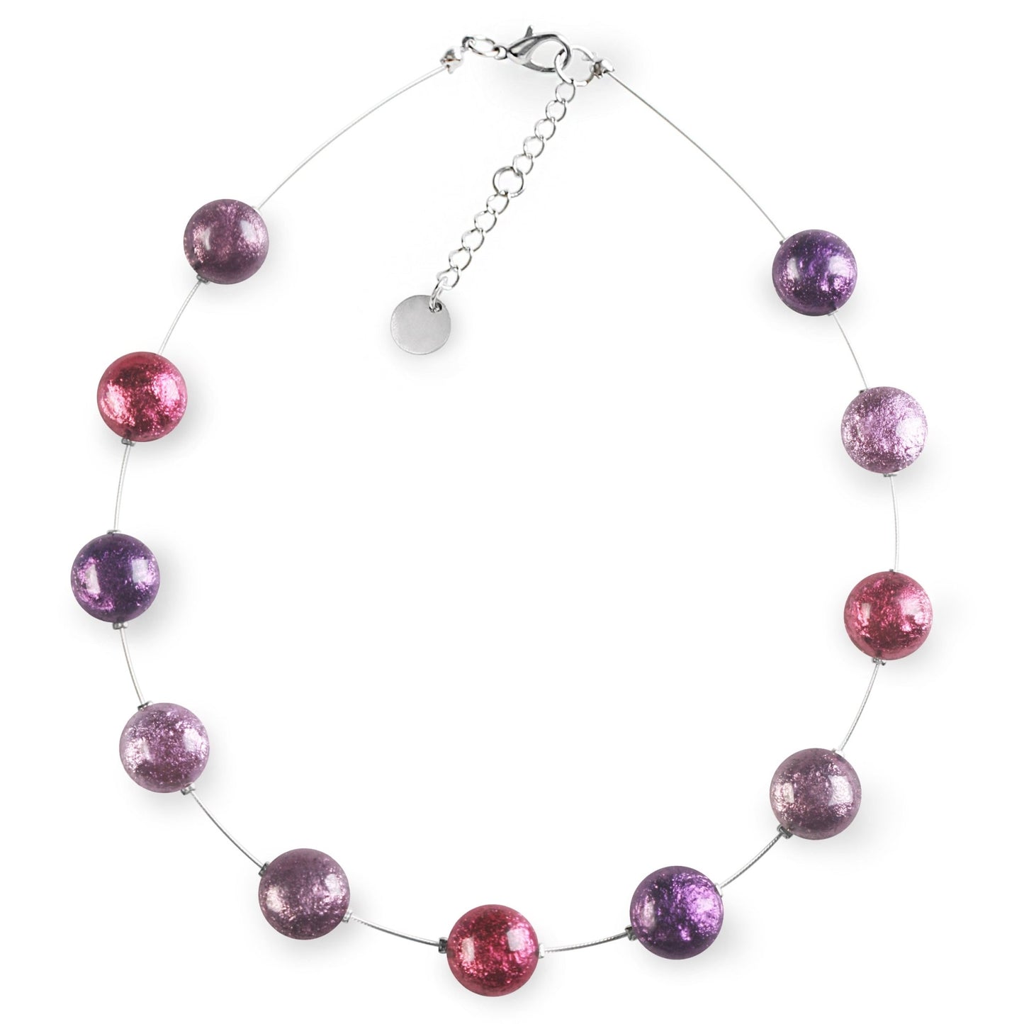 Blackberry Cabouchon Floating Combi Necklace | The Jewellery Stop