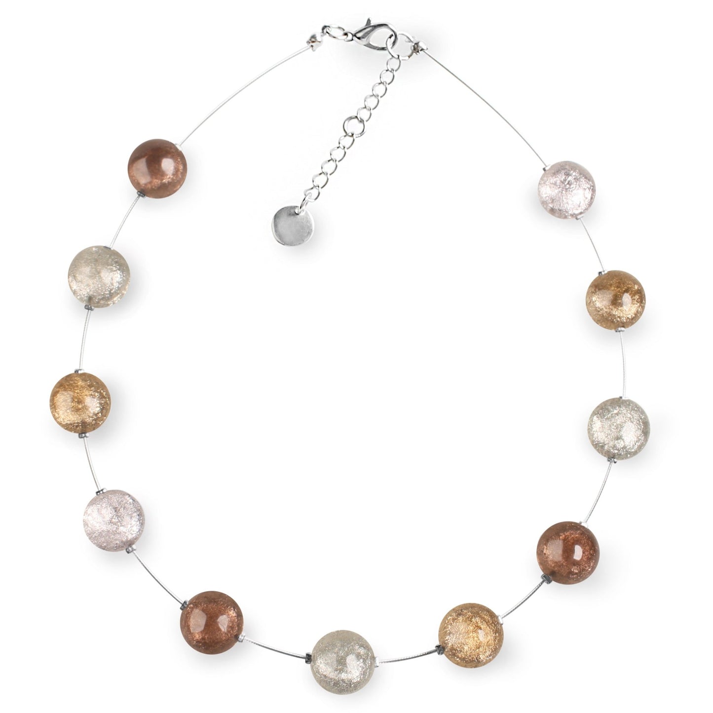 Mink Cabouchon Floating Combi Necklace | The Jewellery Stop