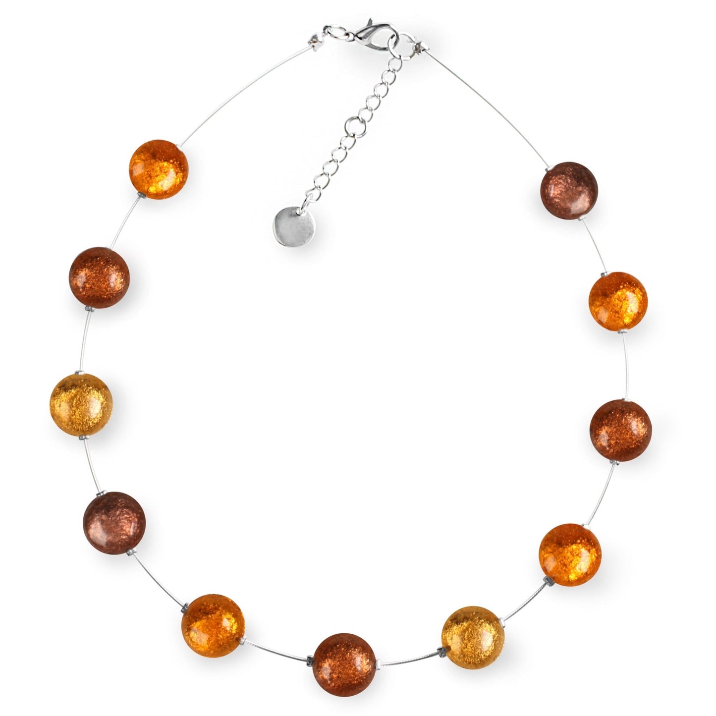 Paprika Cabouchon Floating Combi Necklace | The Jewellery Stop
