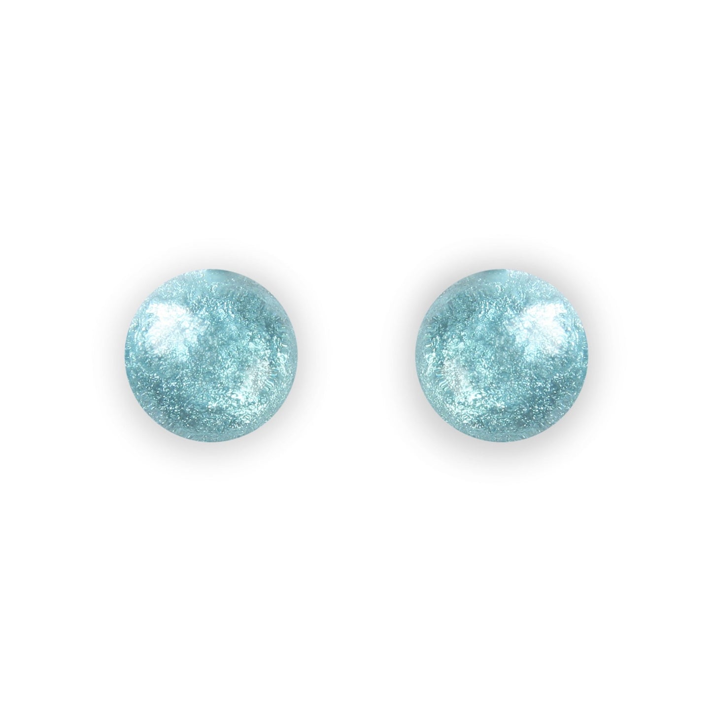 Aqua Cabouchon Combi Medium Stud Earrings | The Jewellery Stop
