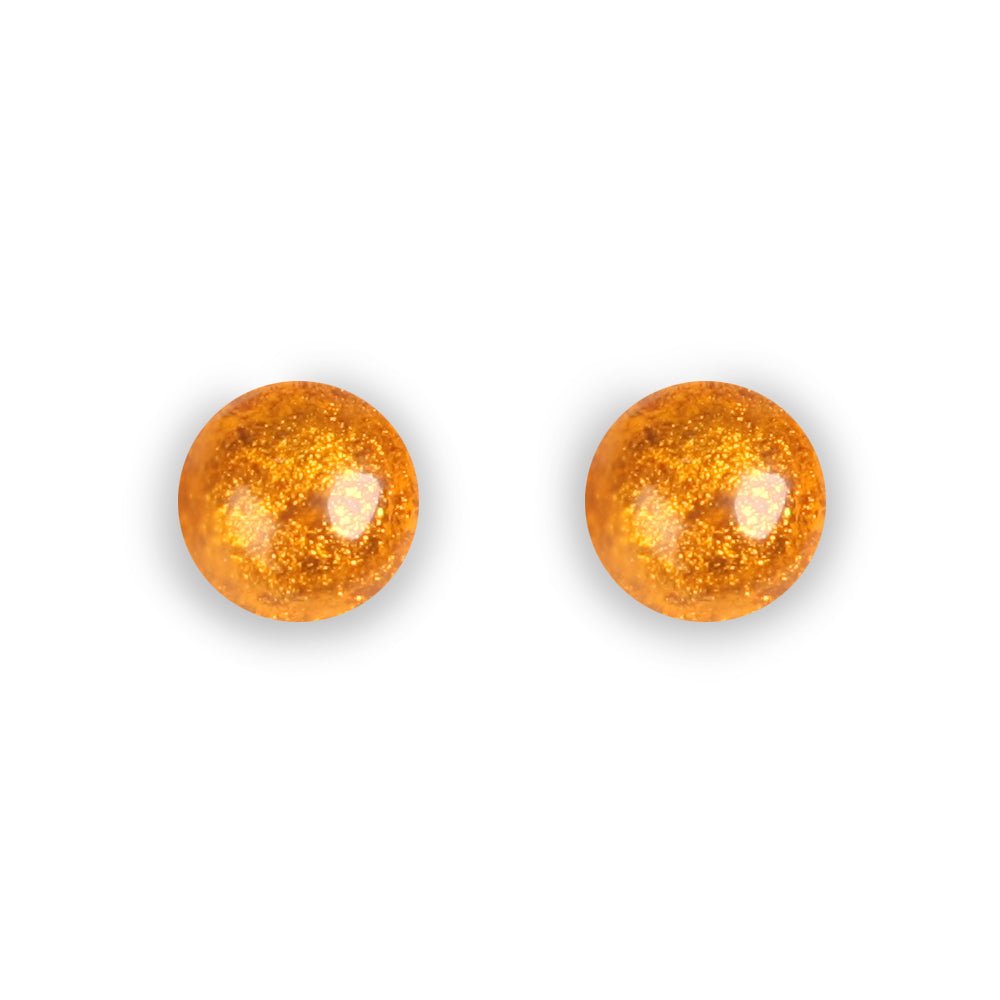 Paprika Cabouchon Combi Medium Stud Earrings | The Jewellery Stop