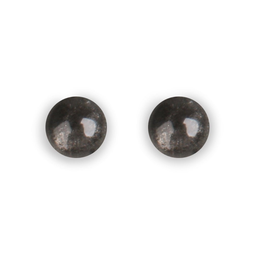 Silhouette Cabouchon Combi Medium Stud Earrings | The Jewellery Stop