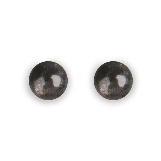 Silhouette Cabouchon Combi Medium Stud Earrings | The Jewellery Stop