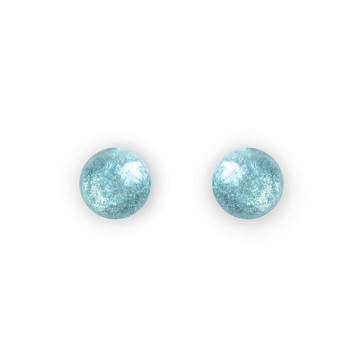 Aqua Cabouchon Combi Small Stud Earrings | The Jewellery Stop
