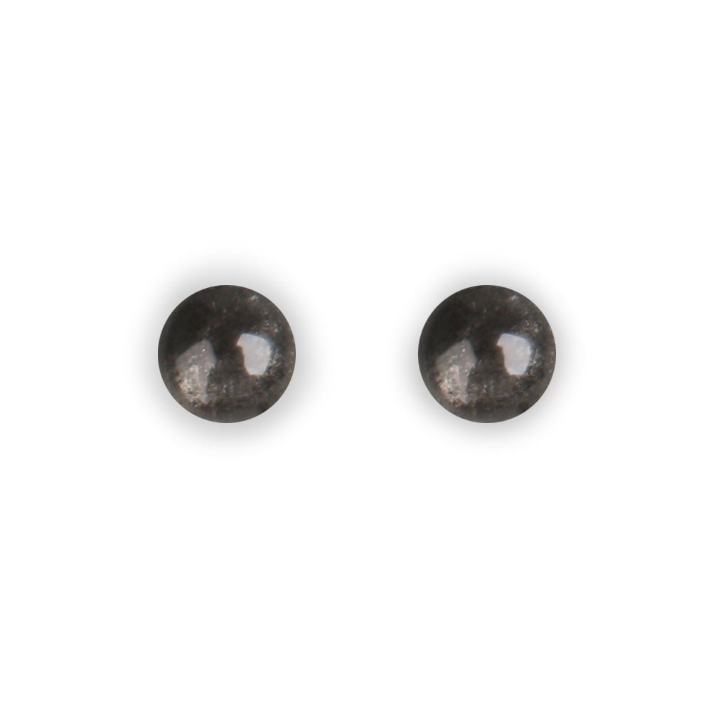 Silhouette Cabouchon Combi Small Stud Earrings | The Jewellery Stop
