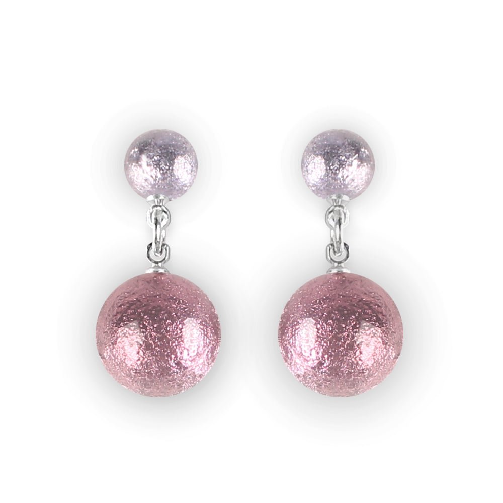 Blush Cabouchon Combi Dangle Stud Earrings | The Jewellery Stop