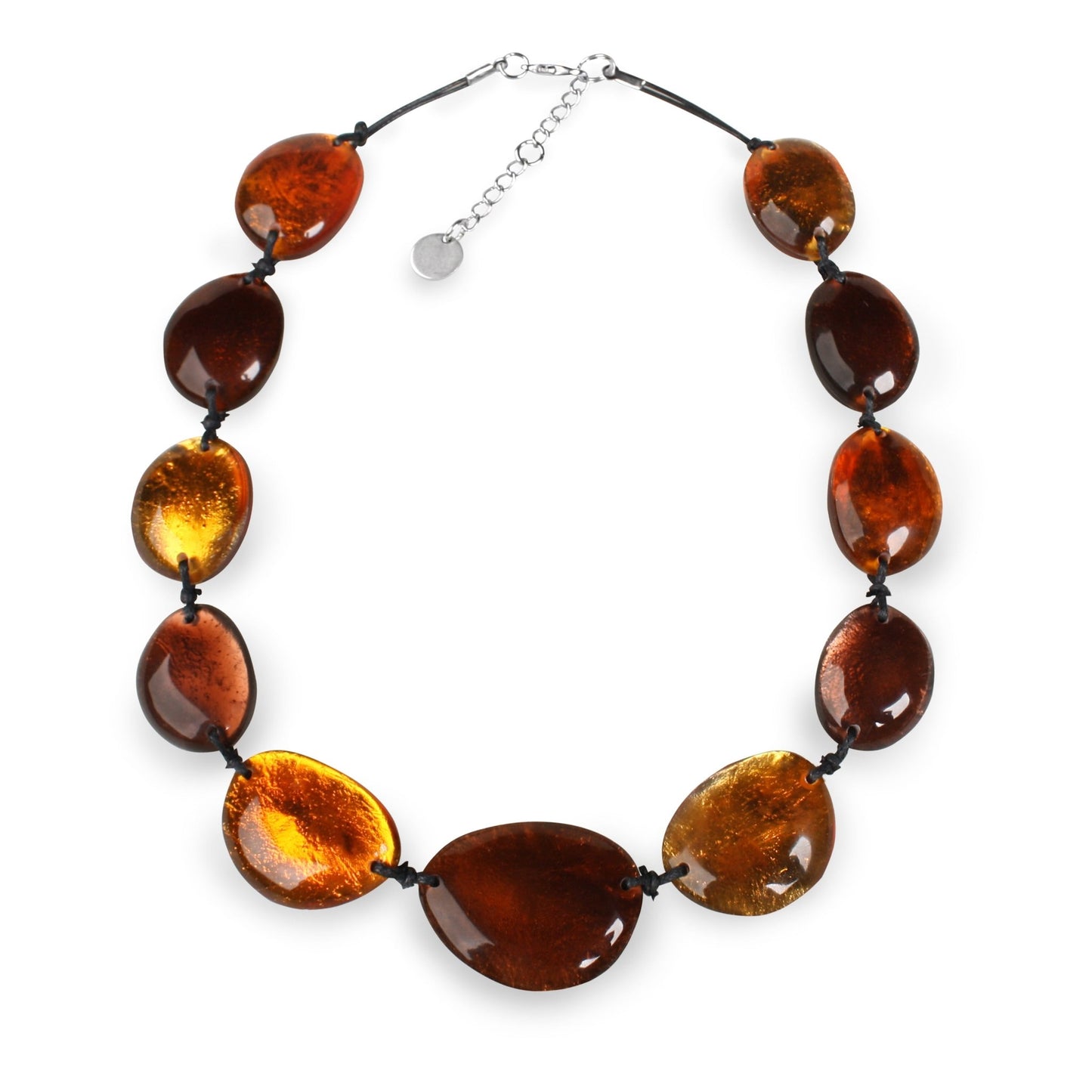 Paprika Pebble Combi Long Necklace | The Jewellery Stop