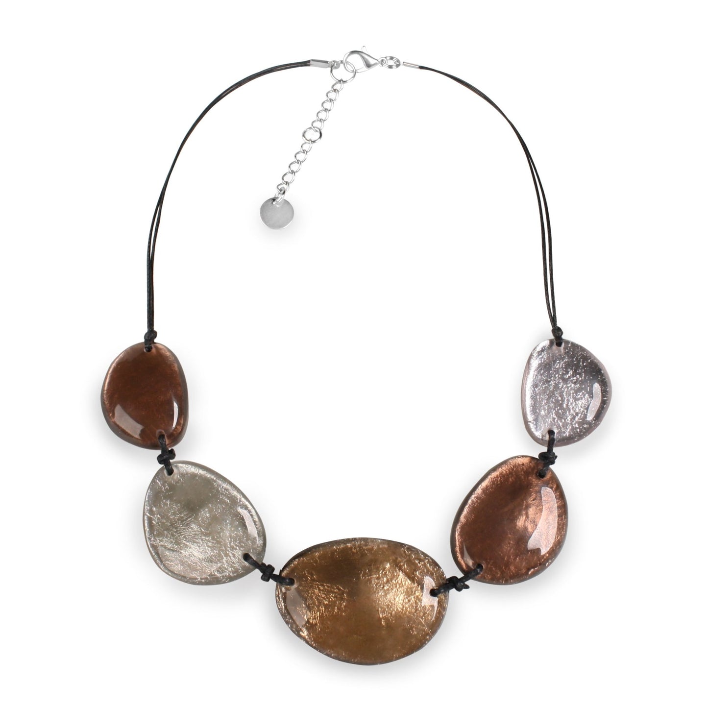 Mink Pebble Combi Small Necklace | The Jewellery Stop