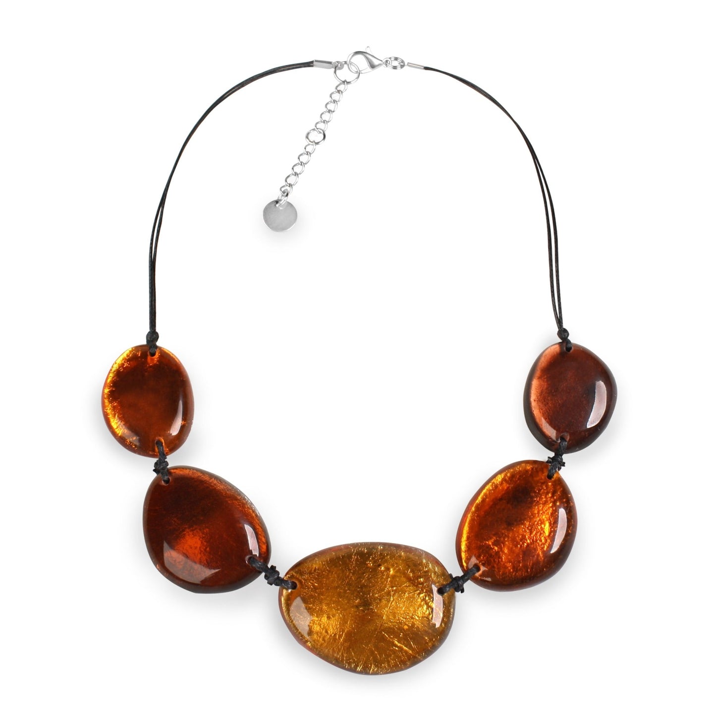 Paprika Pebble Combi Small Necklace | The Jewellery Stop