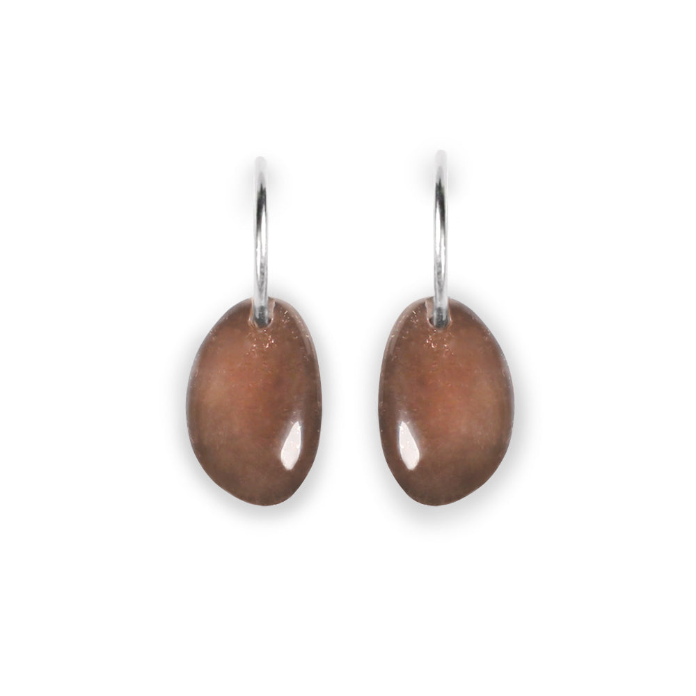 Mink Pebble Combi Creole Earrings | The Jewellery Stop