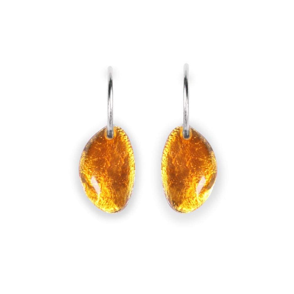 Paprika Pebble Combi Creole Earrings | The Jewellery Stop
