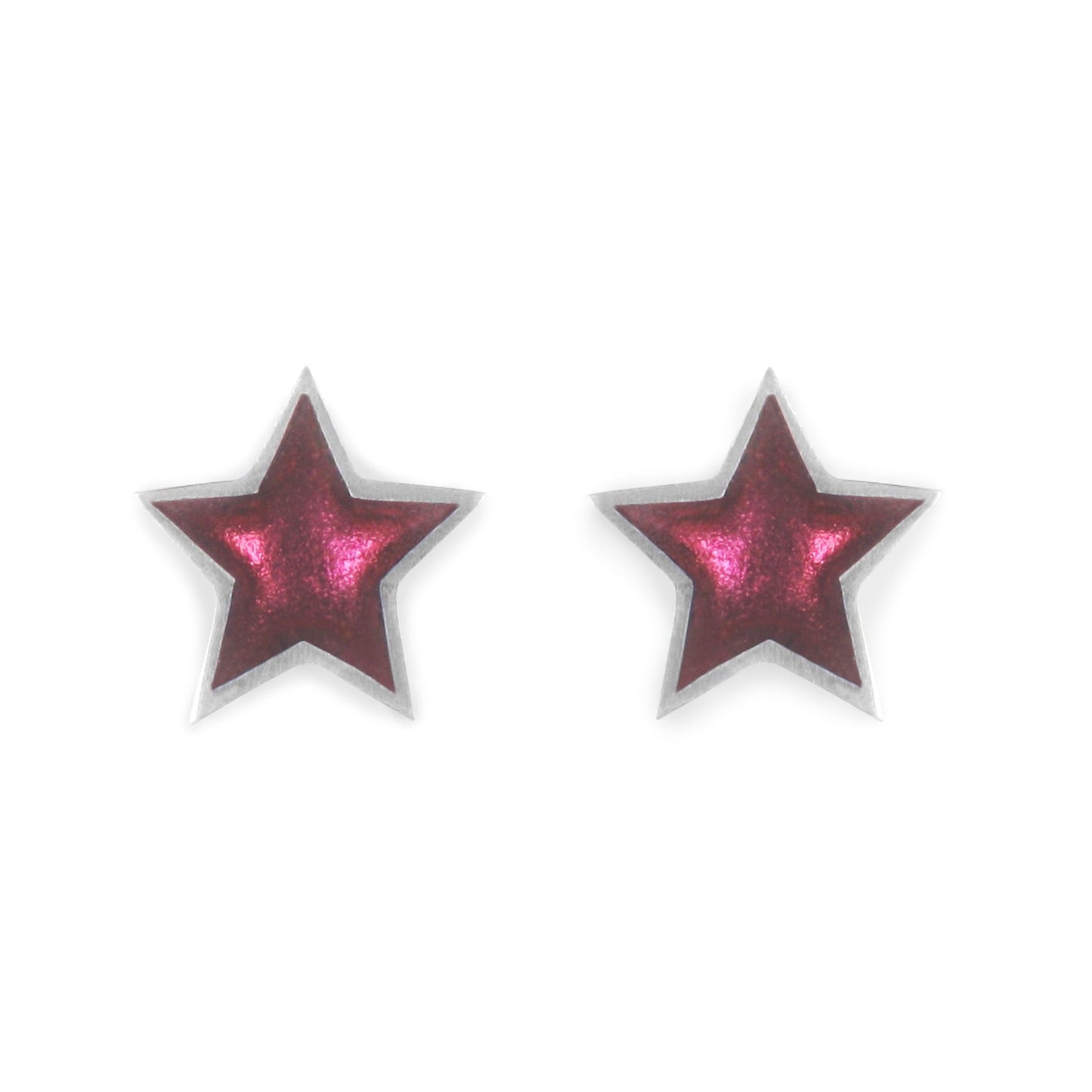 Blackberry Pewter Star Resin Stud Earrings | The Jewellery Stop