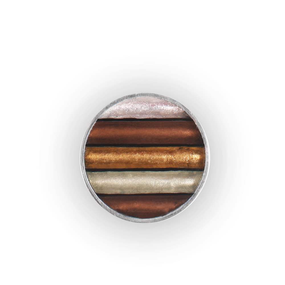 Mink Aluminium Stripe Brooch | The Jewellery Stop