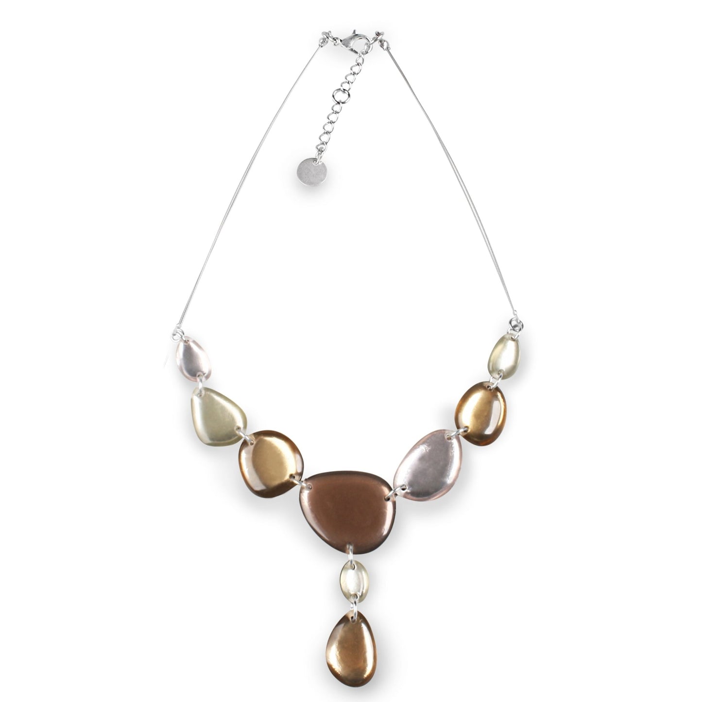 Mink Eclectic Pebble Combi Necklace | The Jewellery Stop