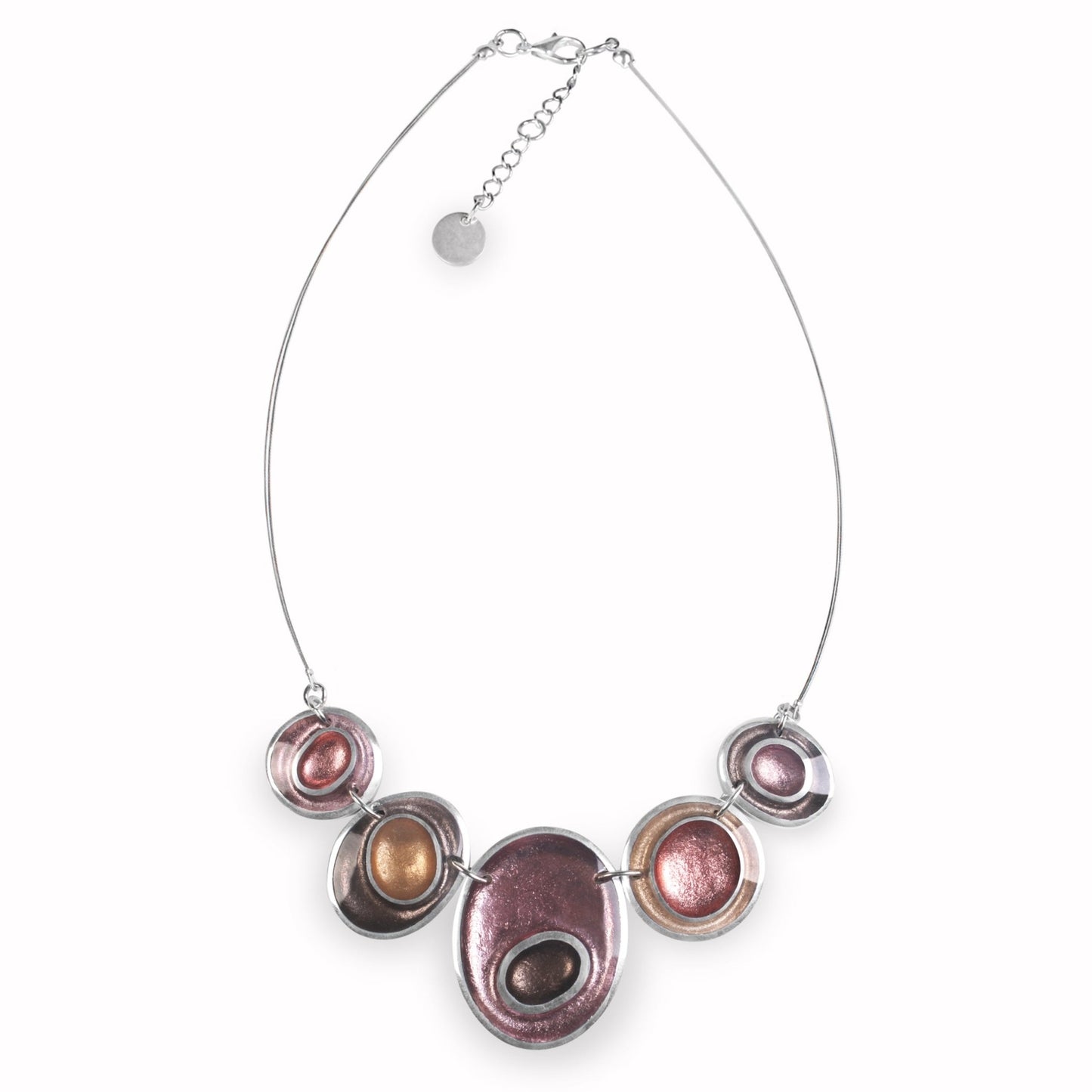Old Rose Organic Circles Necklace | The Jewellery Stop