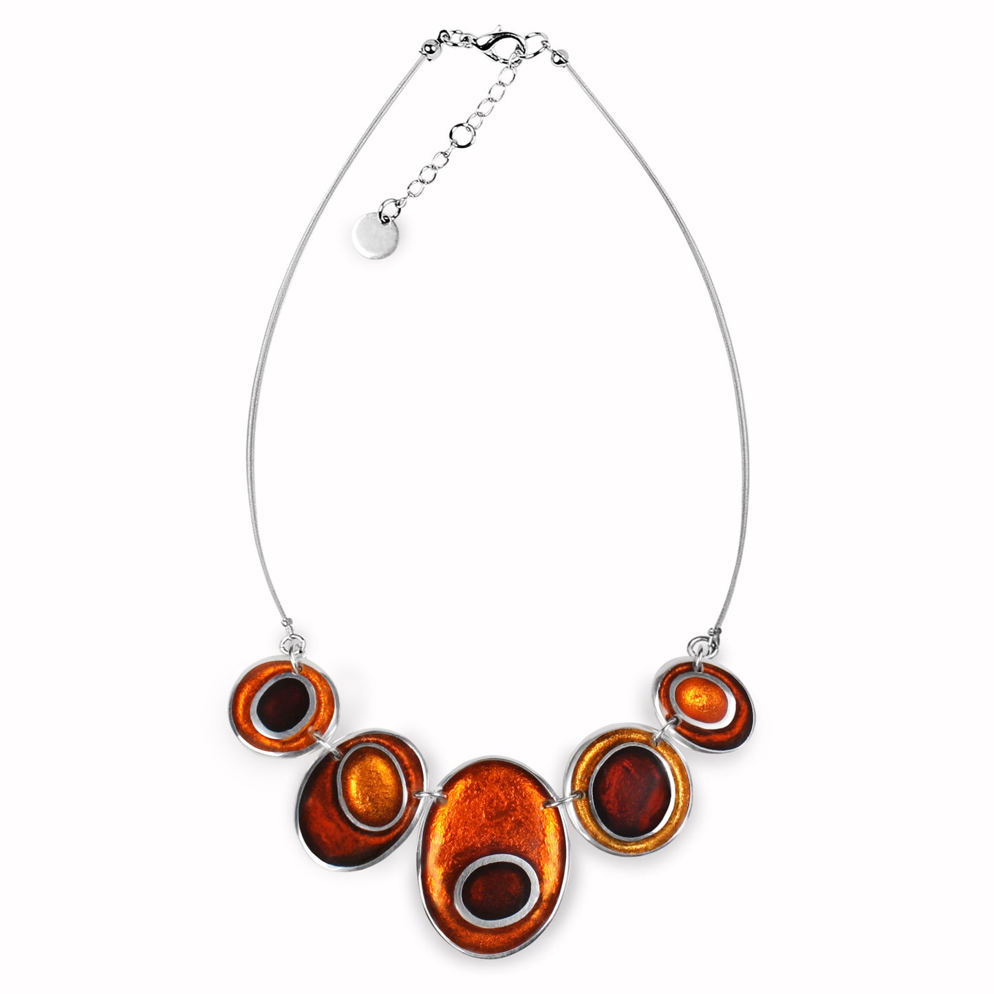 Paprika Organic Circles Necklace | The Jewellery Stop